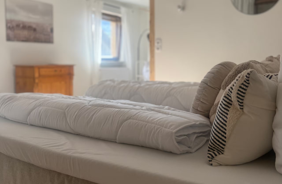 Bett im Doppelzimmer