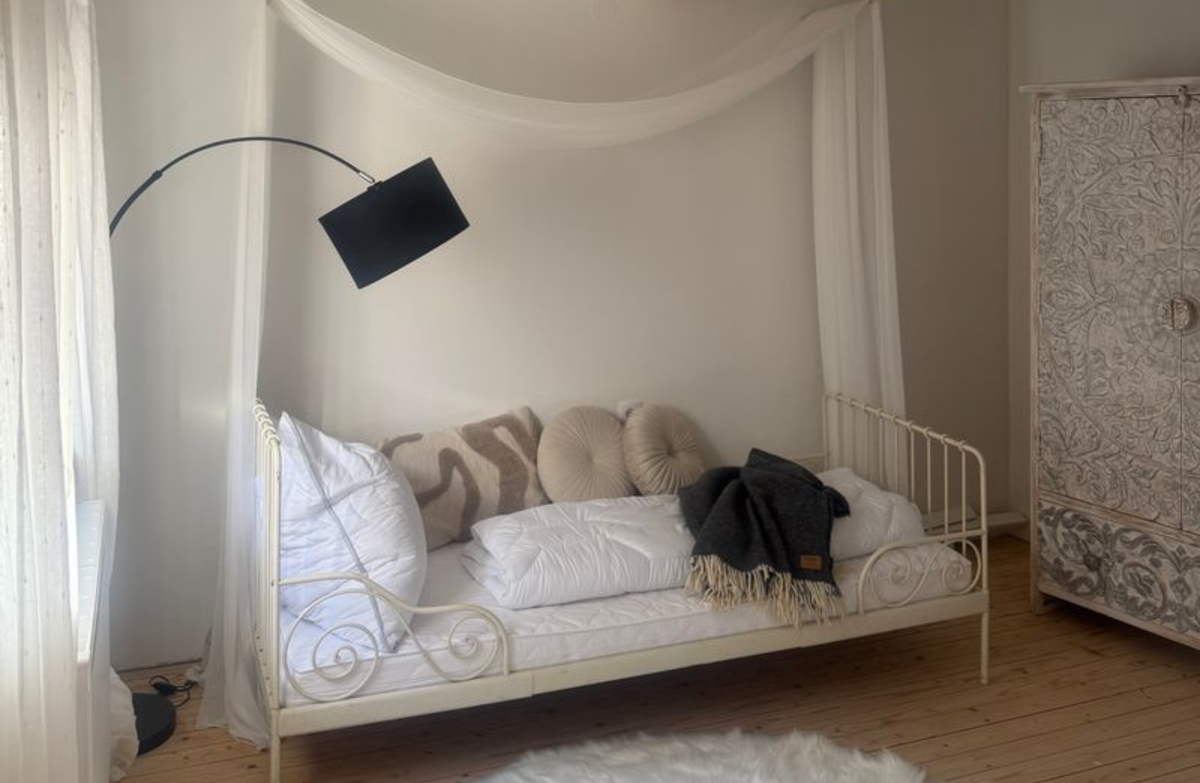 Bett im Doppelzimmer