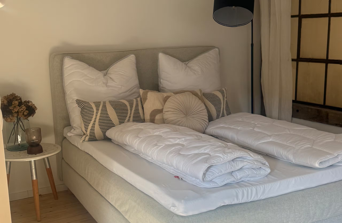 Bett im Doppelzimmer